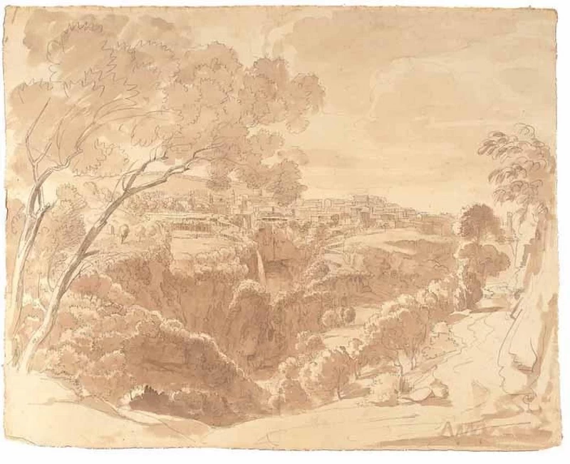 Luigi Basiletti-59-Veduta di Tivoli